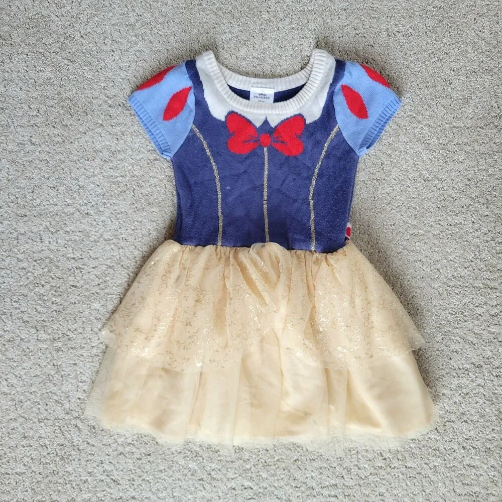 Disney Princess 4T Snow White Wish Asha Cosplay Dress Halloween Costume Lot Read